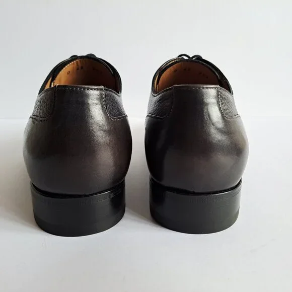NEW Di Bianco Mens Black Leather Oxfords Derby Shoes Size 9 display picture 1